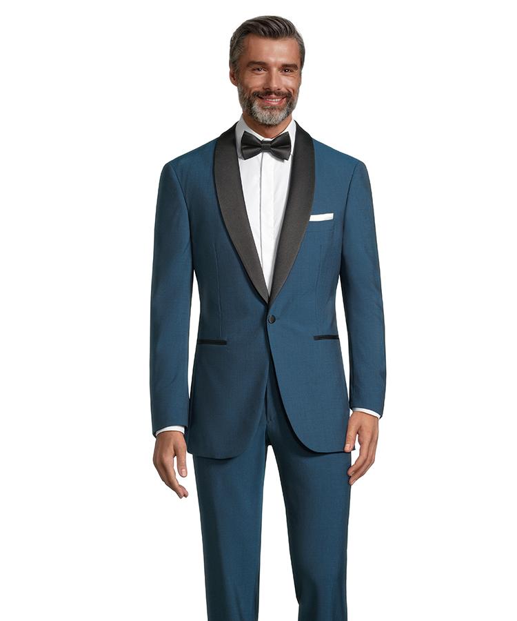True Blue Natural Bi-Stretch Tuxedo - Oliver Wicks