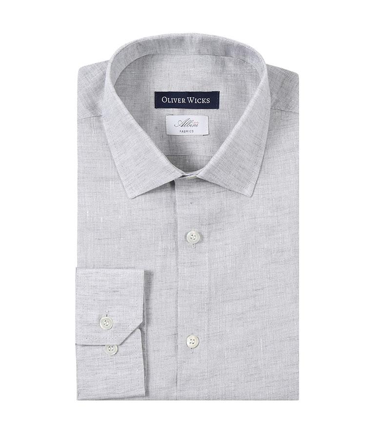 chinese dress ladies White linen shirt with mother-of-pearl buttons