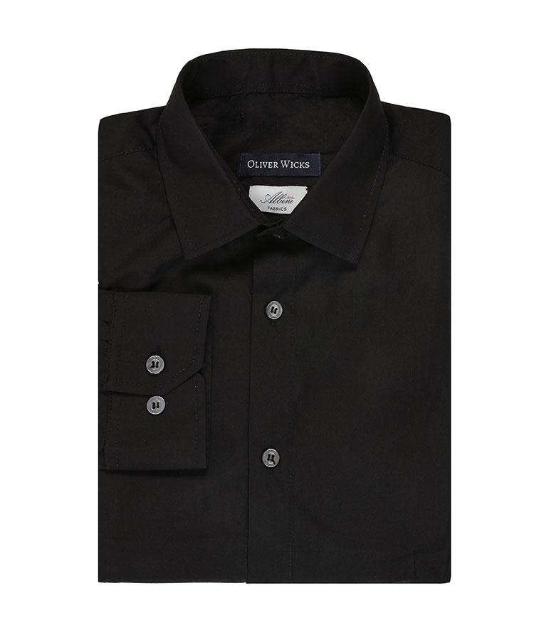 Deep Black Cotton Shirt