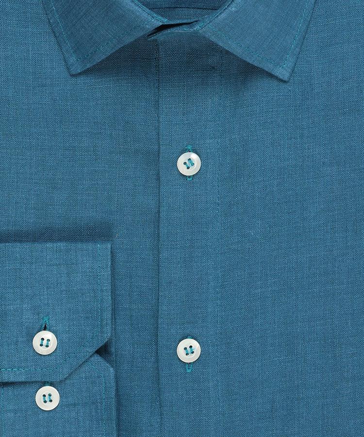 green emerald velvet dress Men's Green w/ Grids Long Sleeve Dress Shirt, Stain Repellent, Wrinkle Resistant main image 0