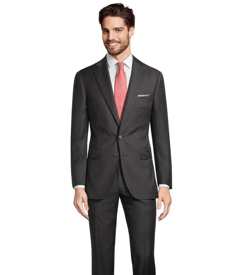 Charcoal Windowpane Suit