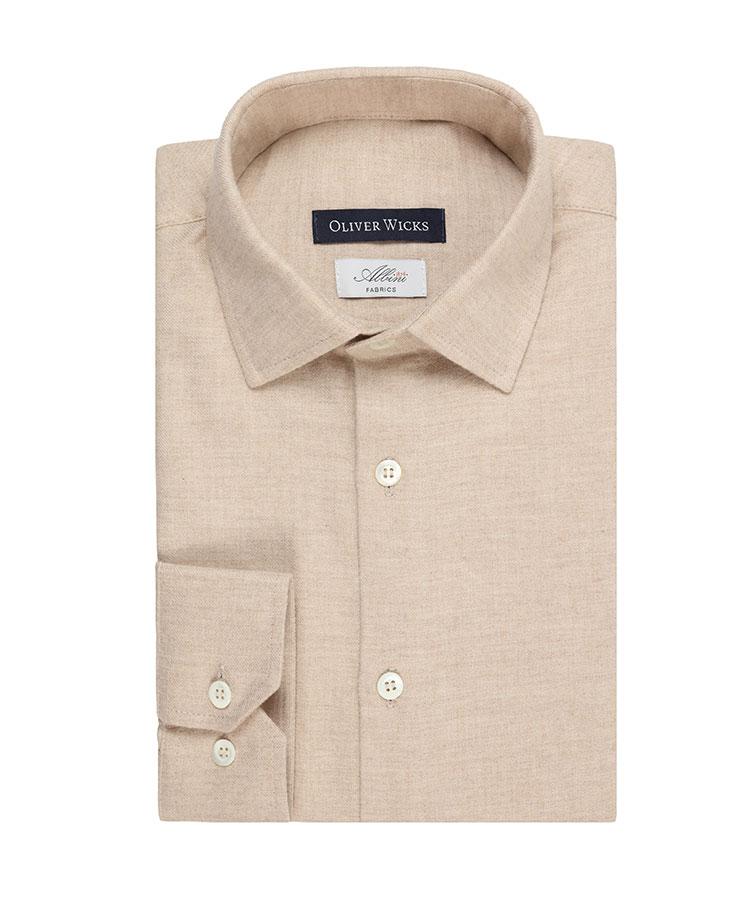 Beige Flannel Shirt - Oliver Wicks