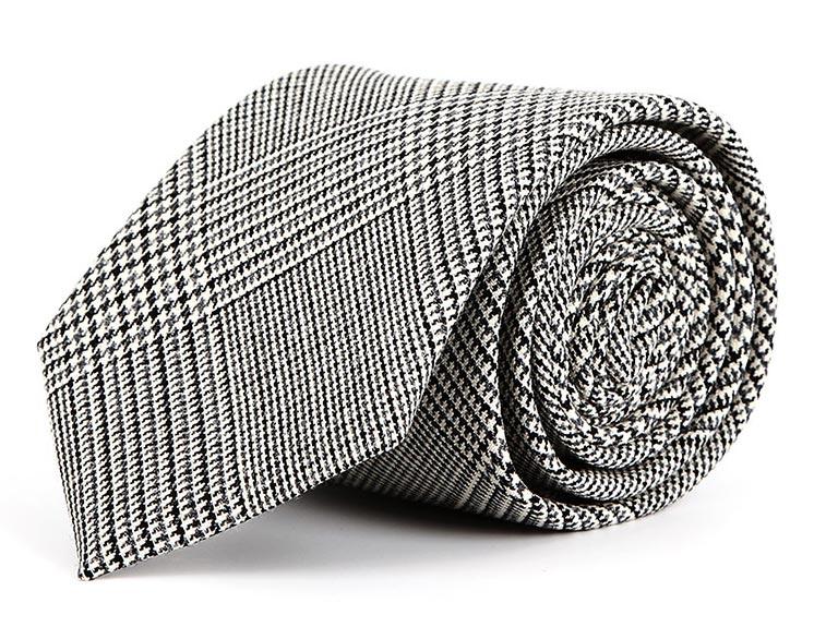 Grey Plaid Tie