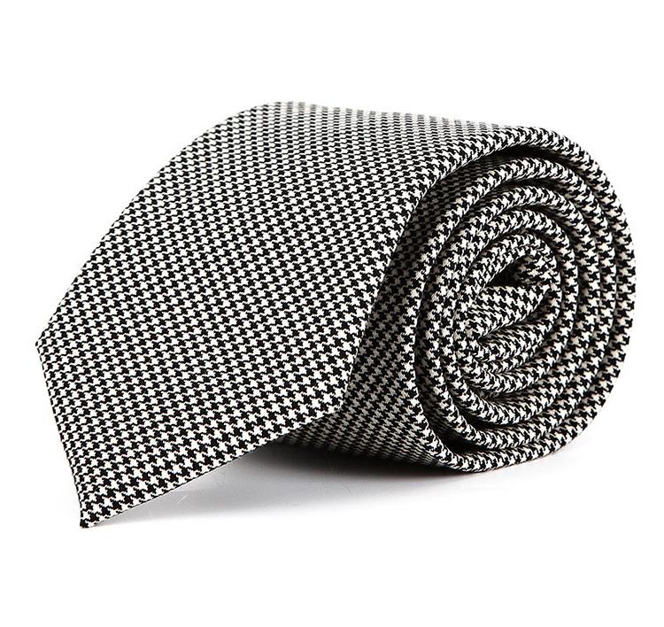 Black & White Houndstooth Tie