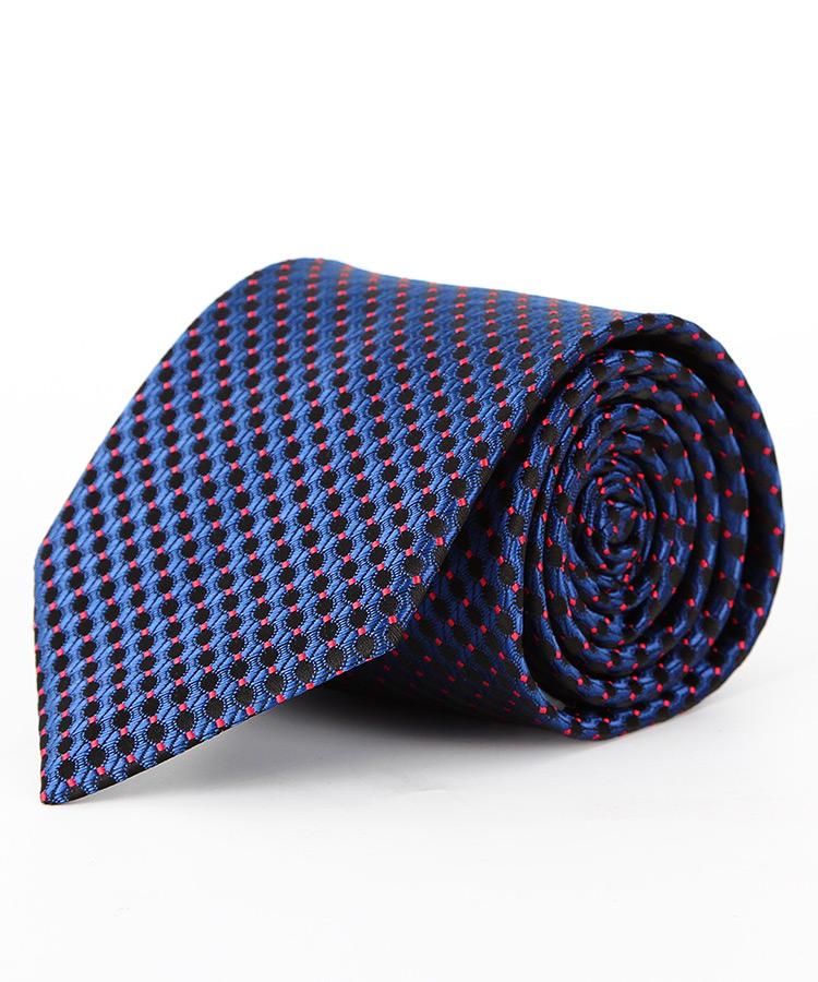 Blue & Black Patterned Tie