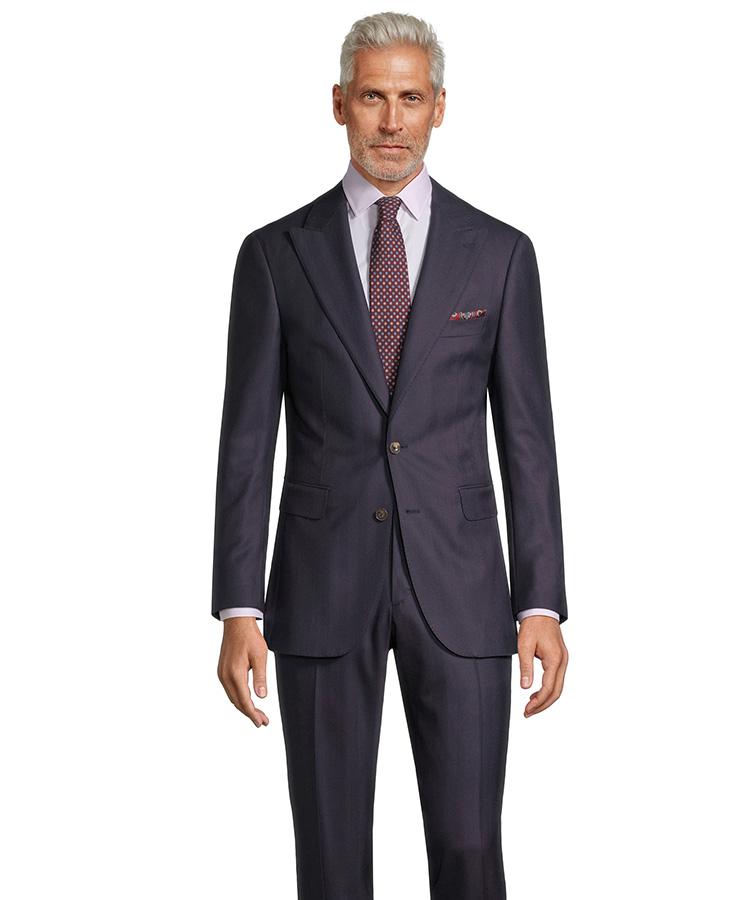 Indigo Blue Herringbone Suit