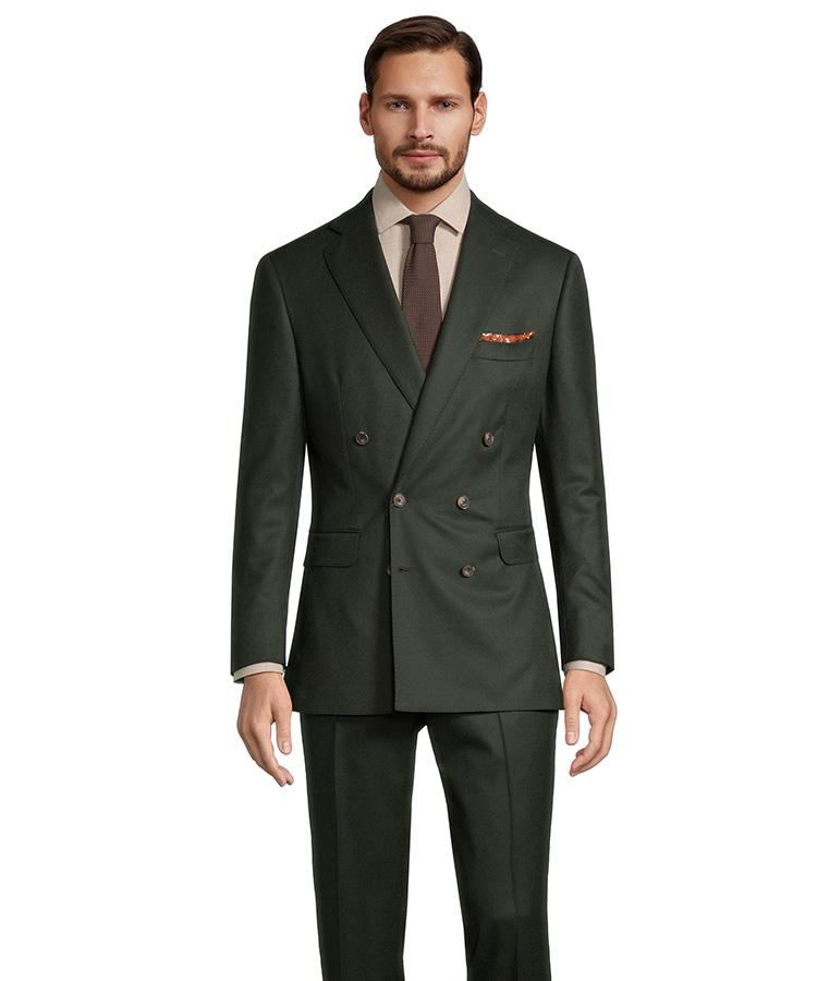 Forest Green Flannel Suit - Oliver Wicks