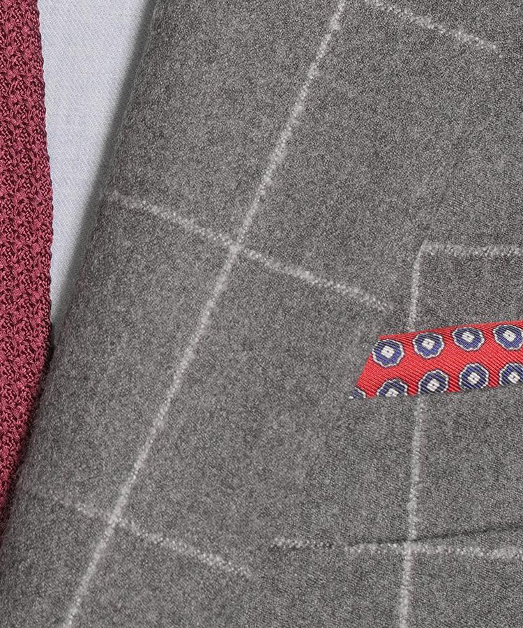 Grey Windowpane Flannel Suit - Oliver Wicks