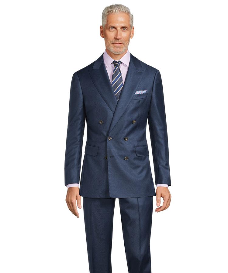 Dark Blue Sharkskin Suit