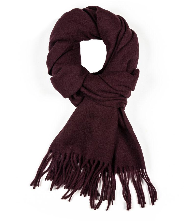 Solid Burgundy Wool Scarf