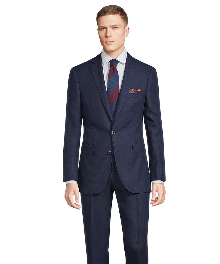 Navy Wool & Linen Suit