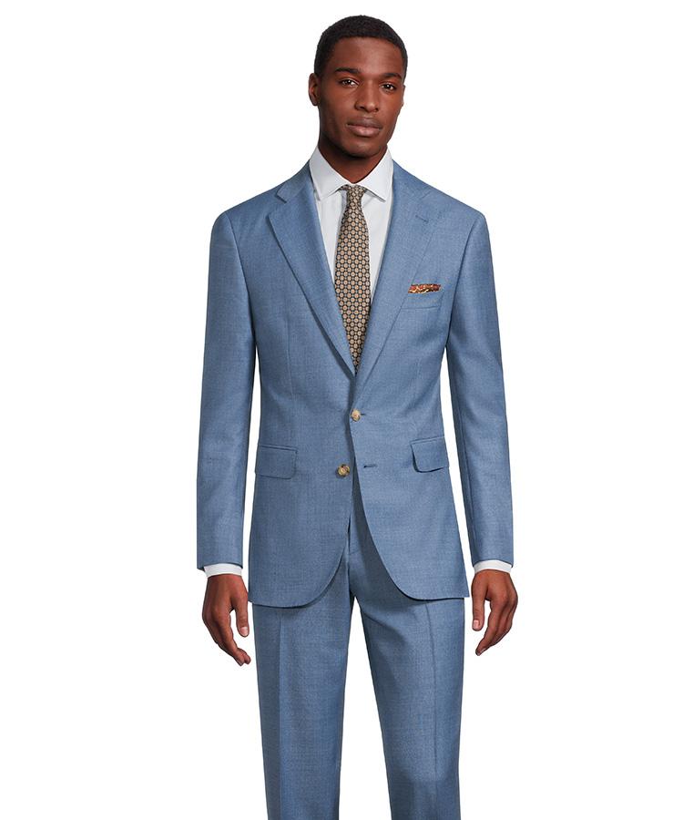 Sky Blue Pick & Pick Natural Bi-Stretch Suit