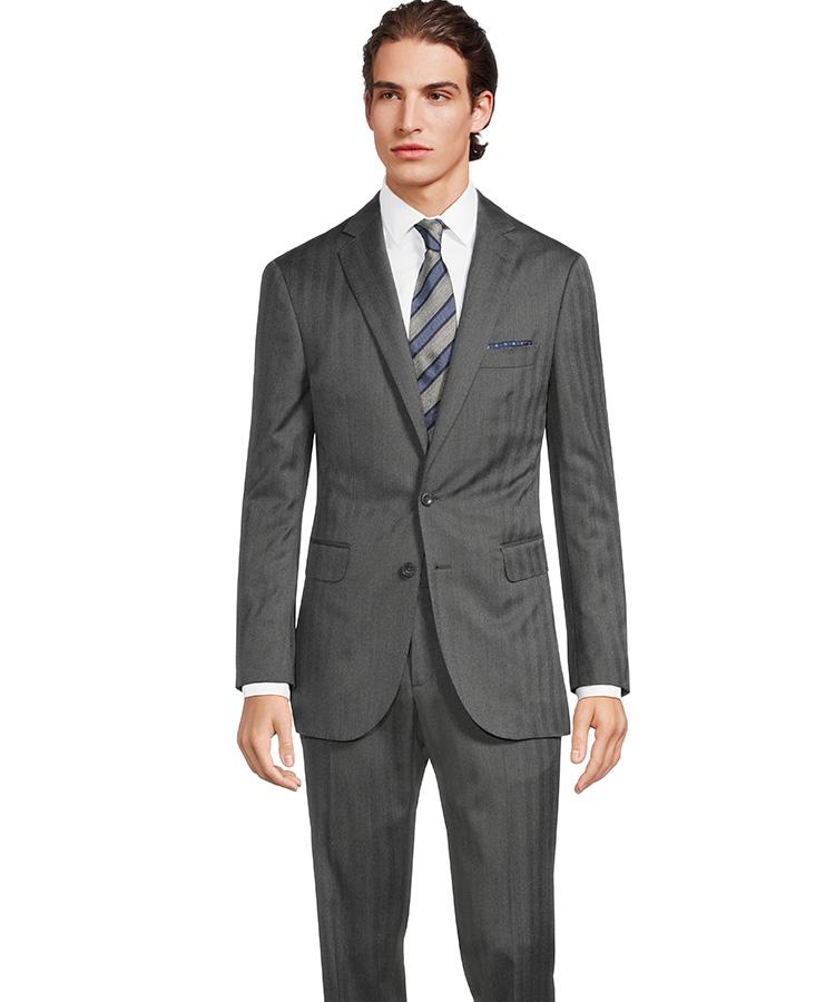 Grey Herringbone Suit