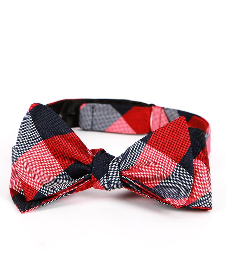 Red & Navy Self-Tie Bow-Tie