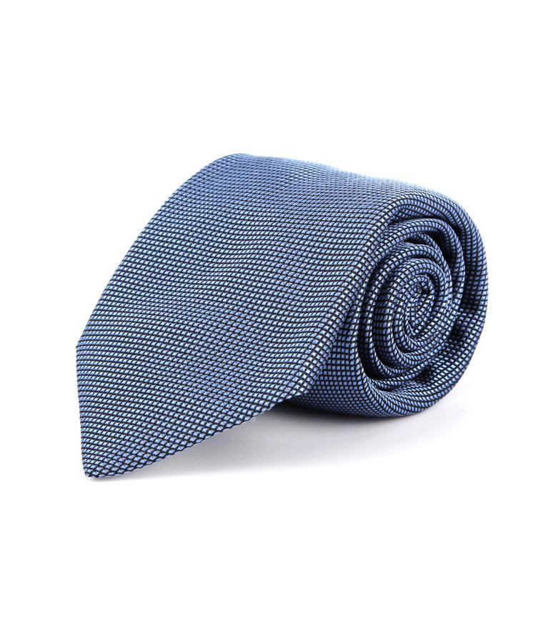 Handmade Italian 100% Silk Blue Tie