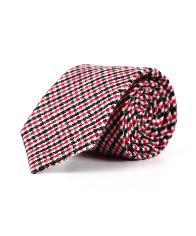 Red & Black Checked Tie