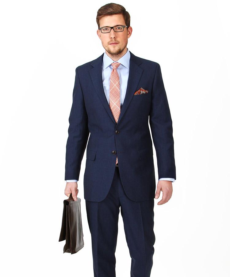 Midnight Blue Wool & Linen Suit