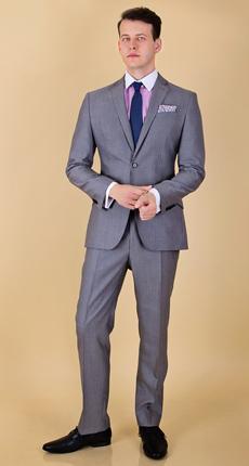 Grey Herringbone Suit