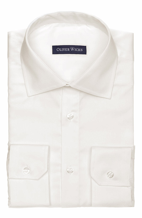 Ivory Two-Ply Cotton Twill Shirt