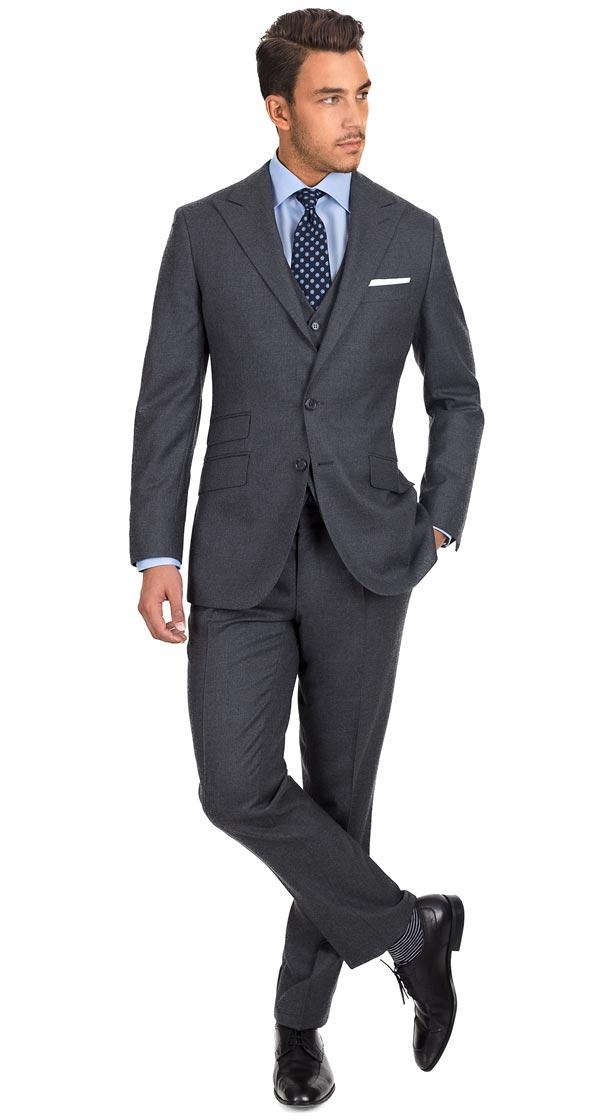 11 oz Grey Twill 3 Piece Suit