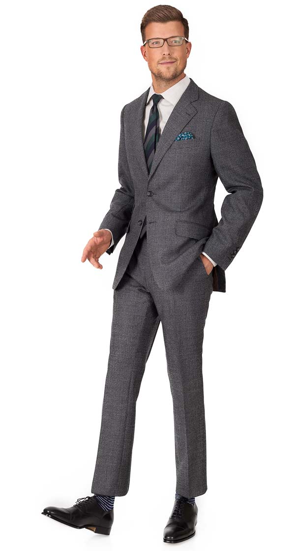 Dark Grey Houndstooth Suit
