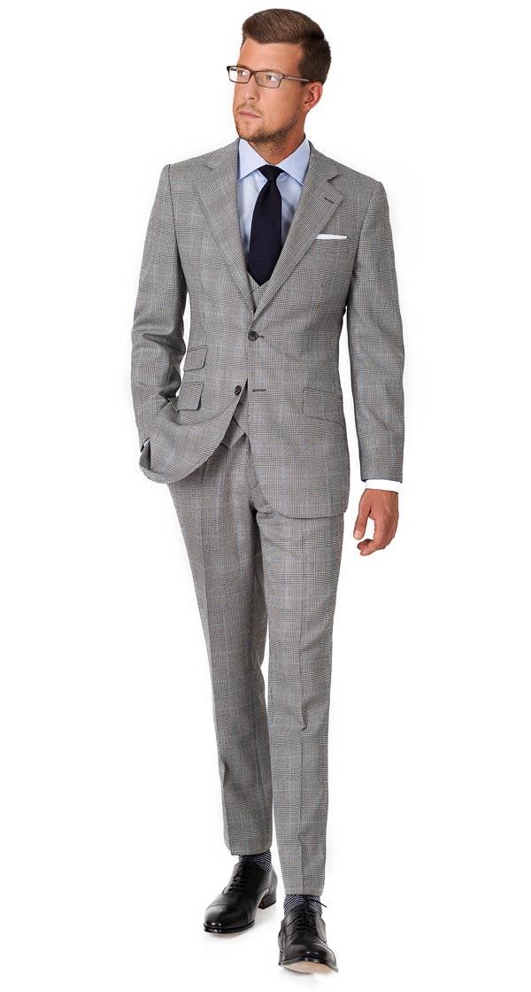 Grey Glen Plaid 3 Piece Suit
