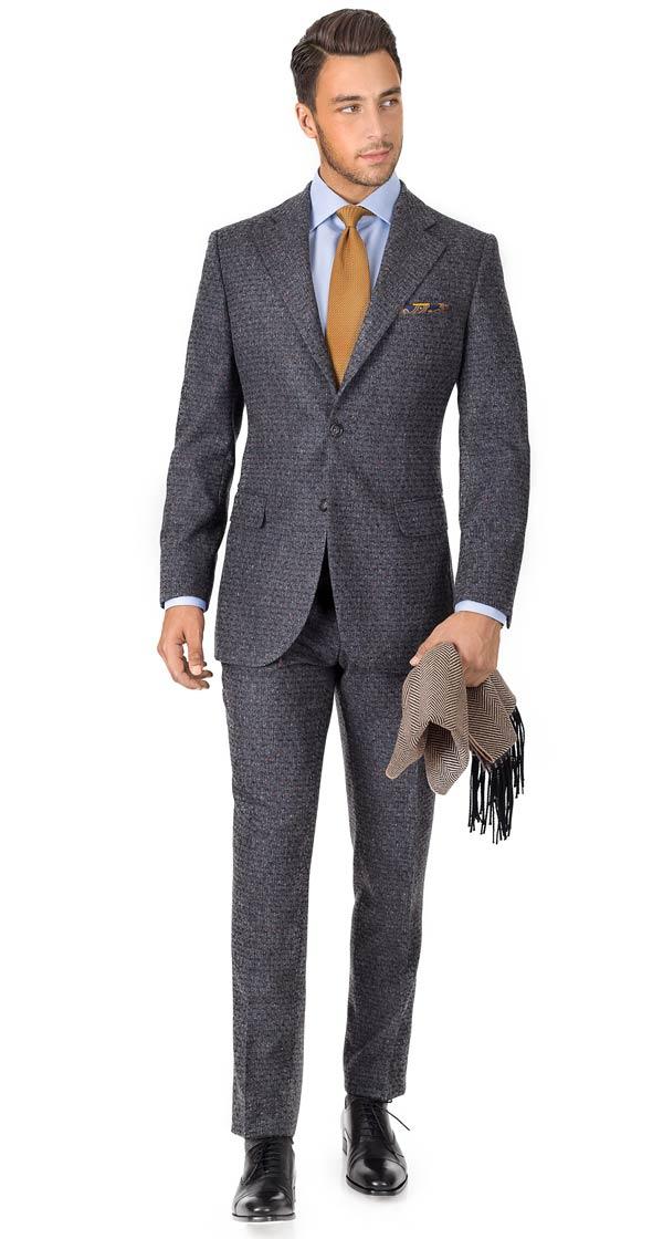 Dark Grey Donegal Shadow Tweed Suit