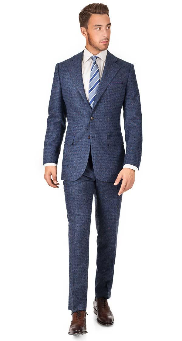 Blue Donegal Shadow Tweed Suit