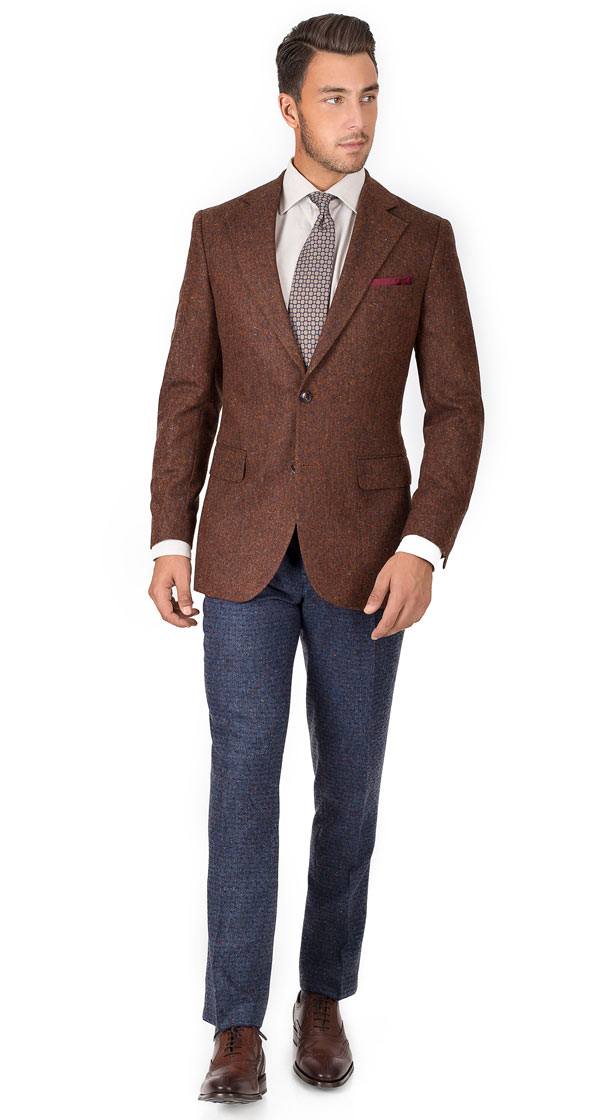 Copper Brown Donegal Tweed Blazer