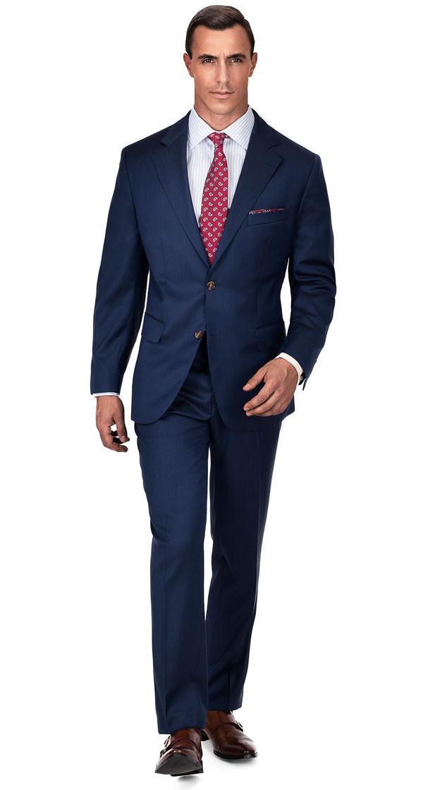 Navy Wool & Silk Suit