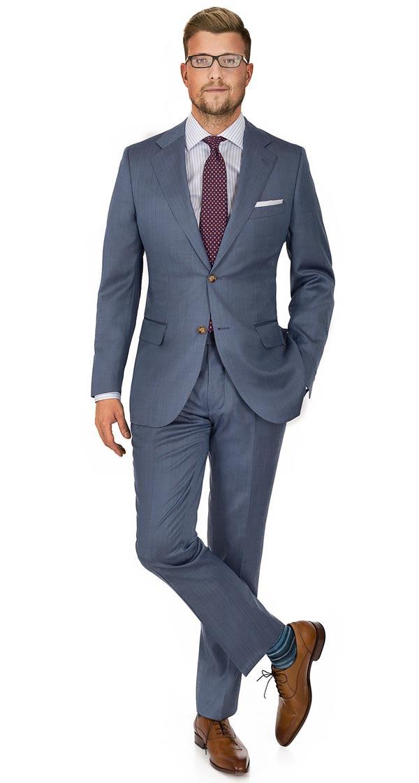 Blue suit with hot sale grey shoes