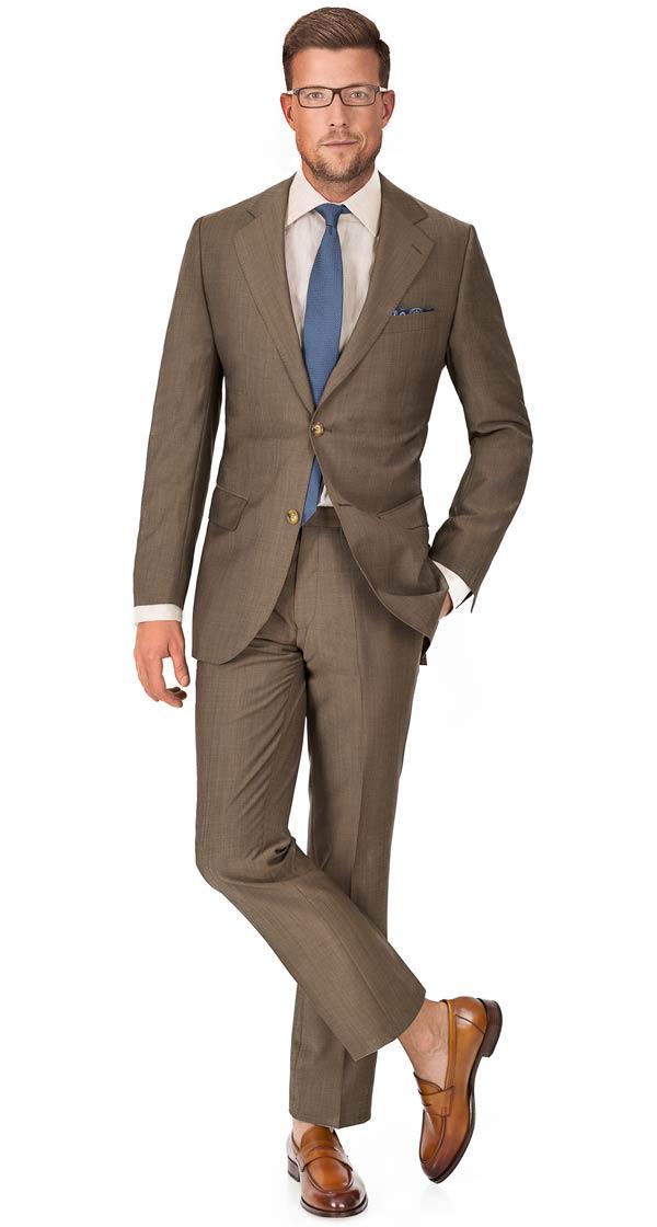 Light Brown Wool & Mohair Suit
