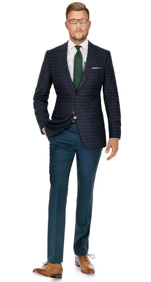 Navy Check Blazer