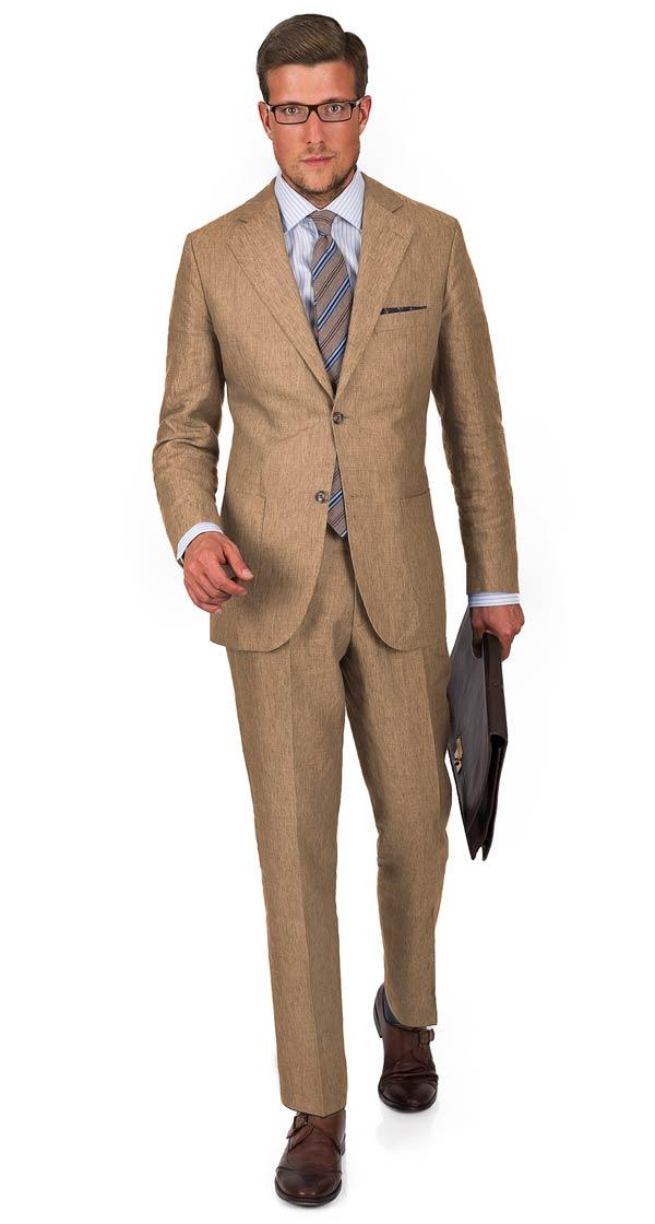 Intense Khaki Linen Suit