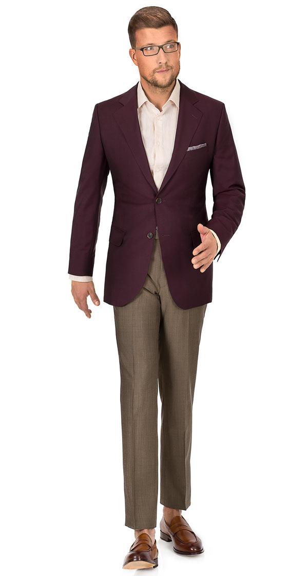 Burgundy Wool & Mohair Blazer