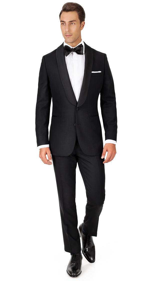 Black Hopsack Natural Stretch Tuxedo