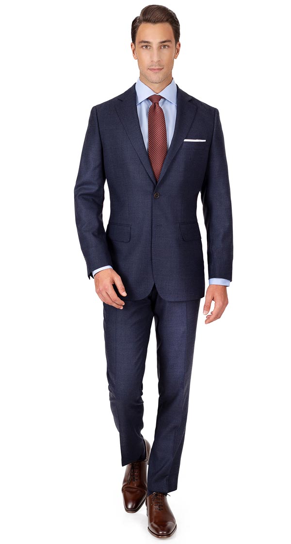 Denim Blue Birdseye Natural Stretch Suit