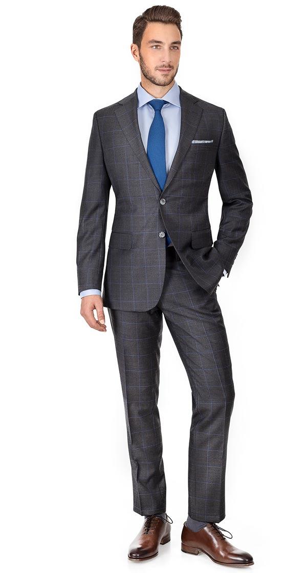 Grey Windowpane Pick & Pick Suit