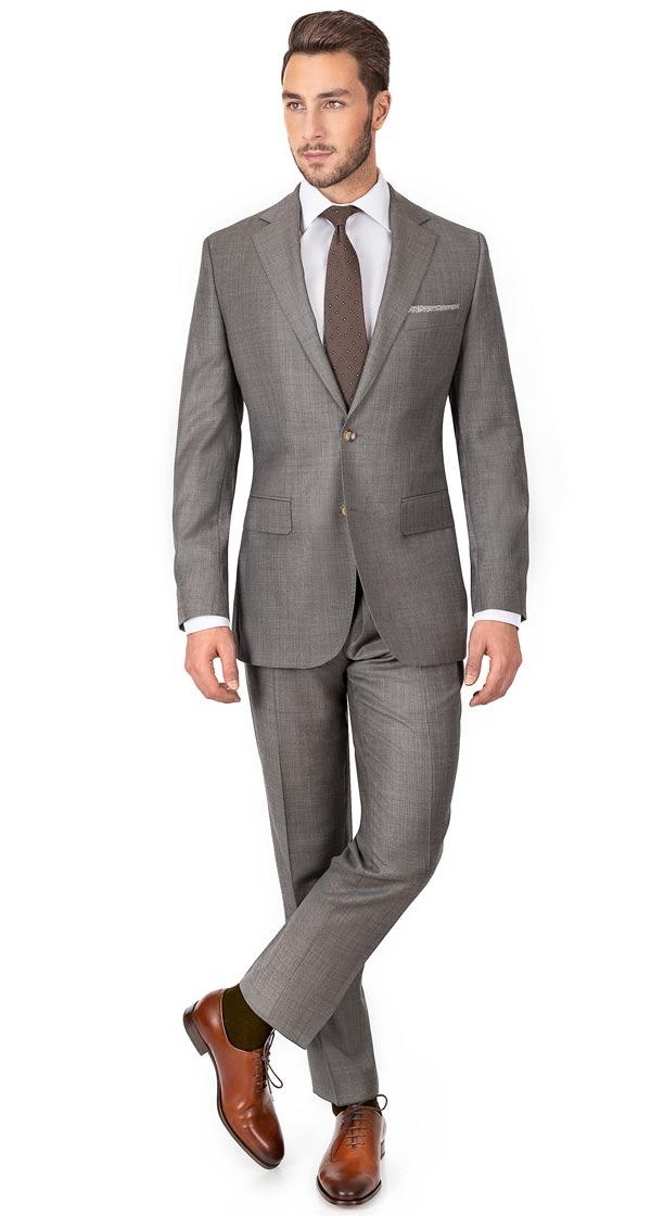 Warm Grey Pick & Pick Suit