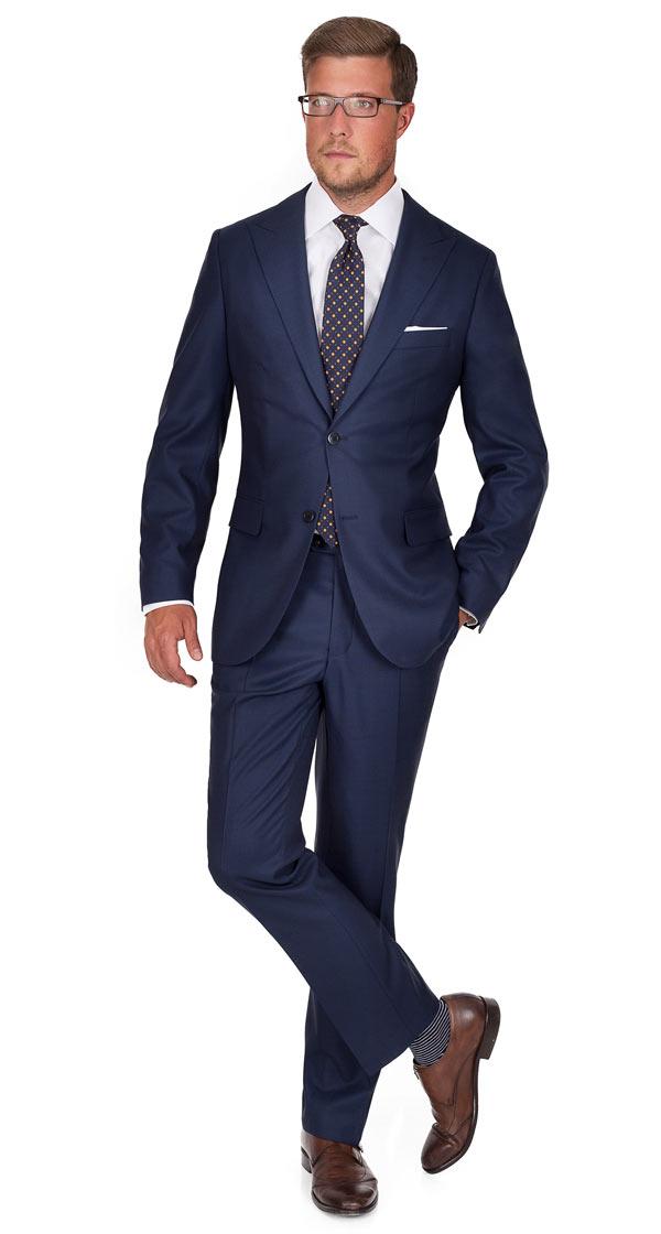 Suit in Navy Birdseye Wool