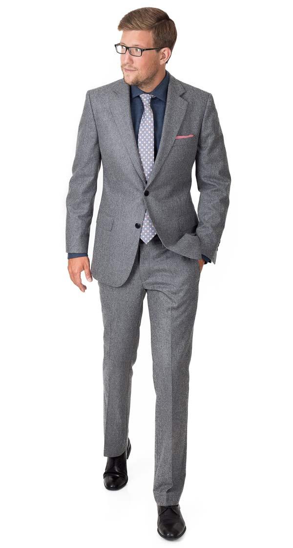 Suit in Grey Wool Flannel