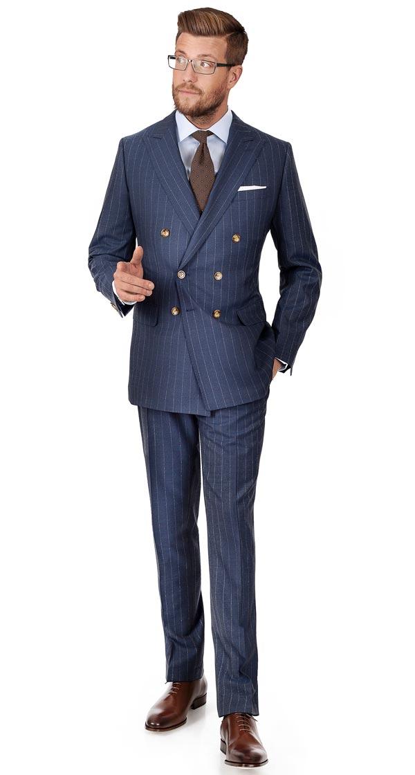 Vendetta Sky Blue Stripe Suit