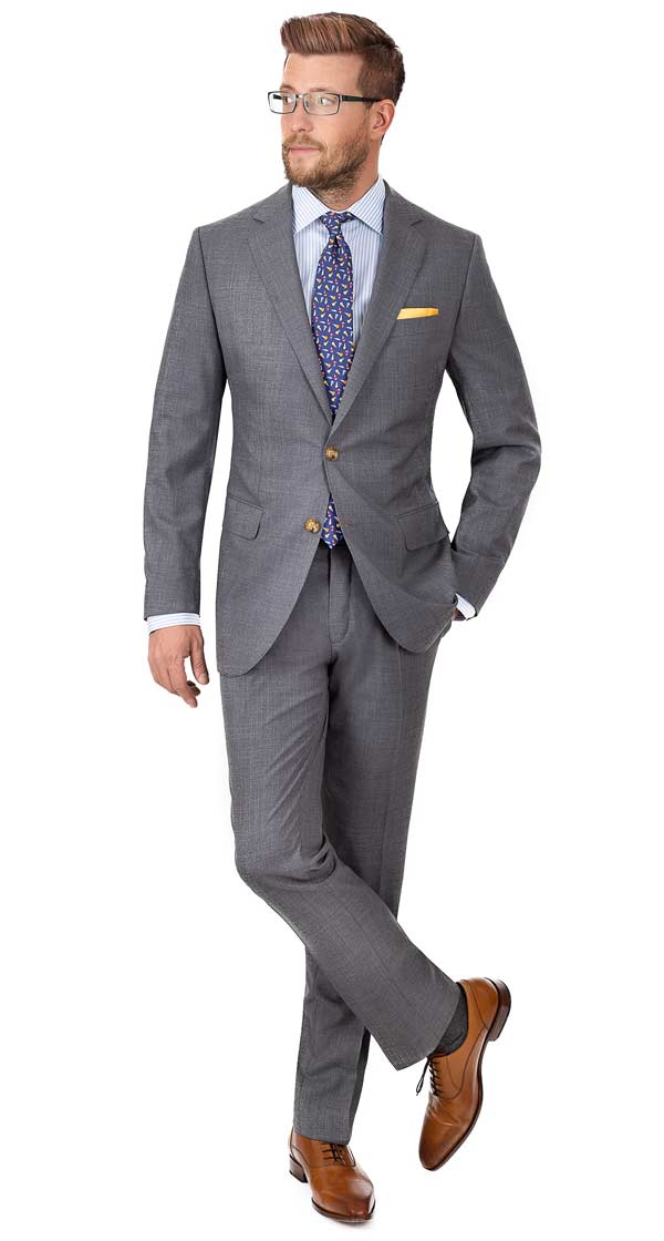 Tropical Rustic Grey Suit