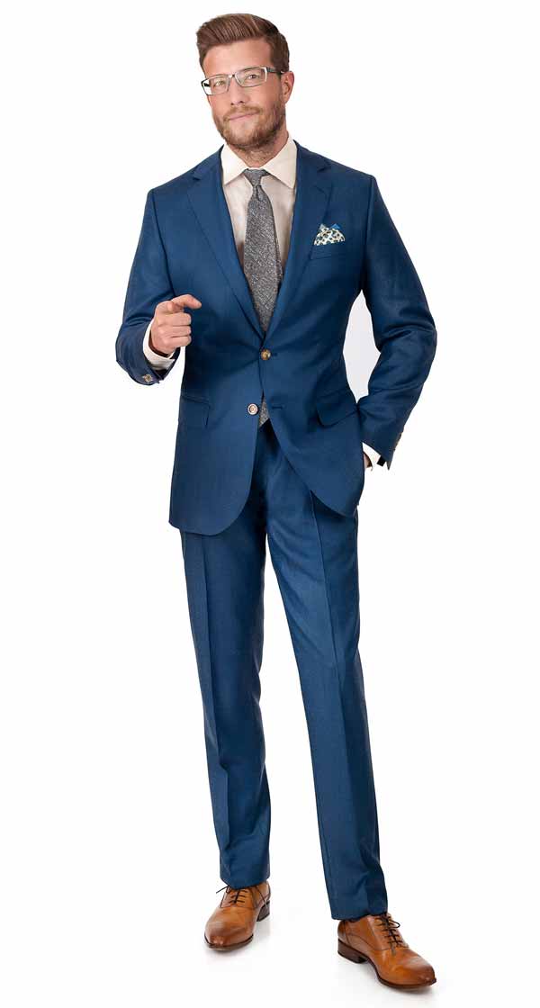 Teal Birdseye Suit