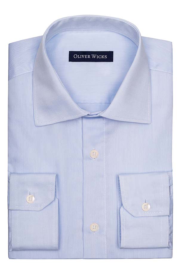Light Blue Non-iron Cotton Twill Shirt