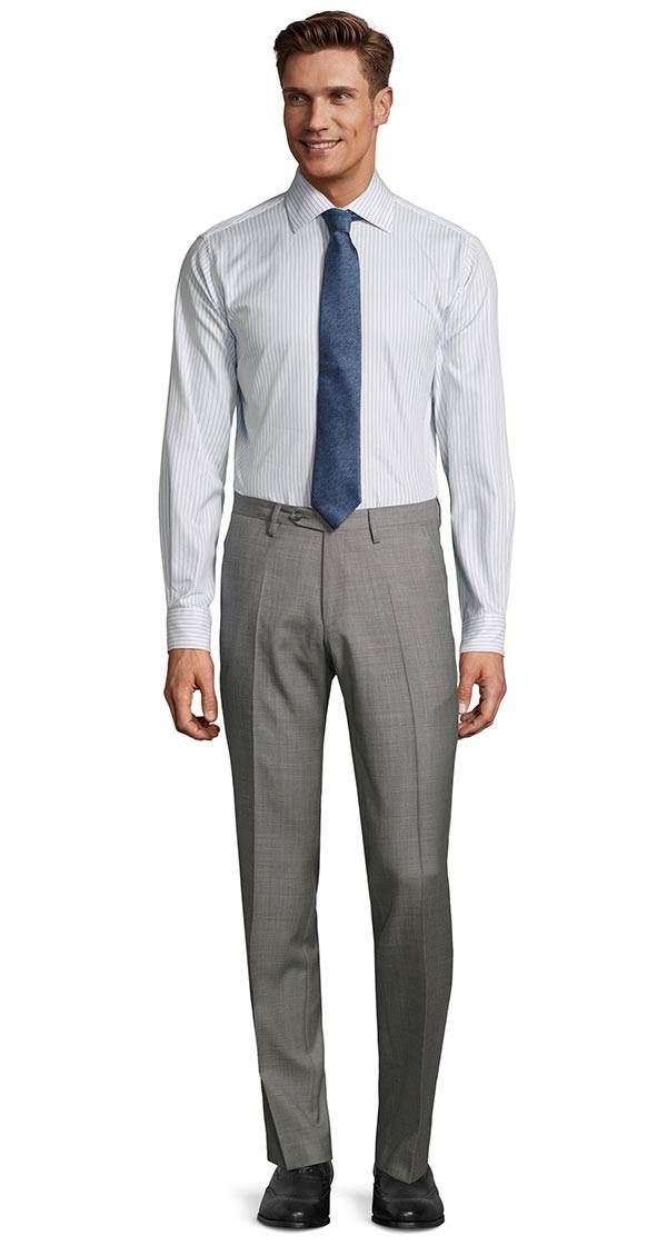 Light Grey Pick & Pick Dress Pants