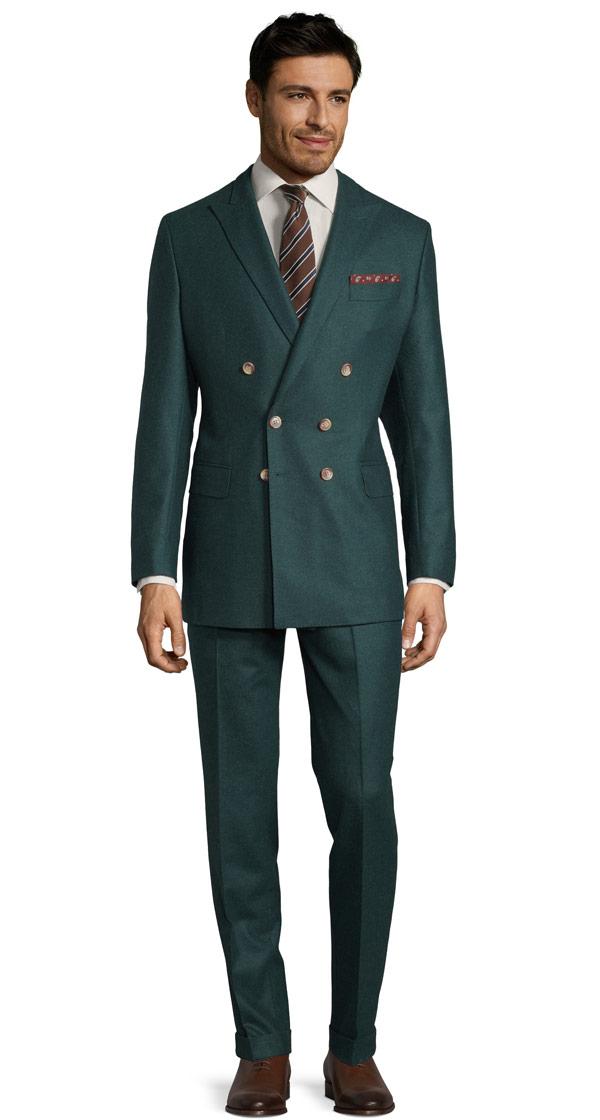 Green Wool Flannel Suit