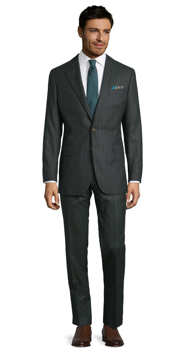 Blue Stripe Green Suit