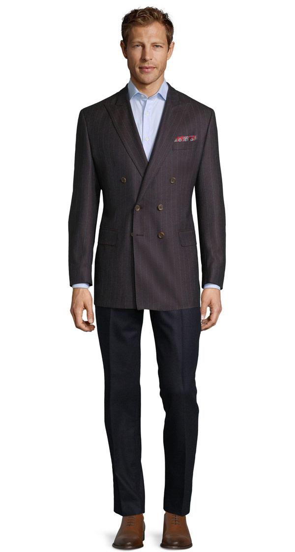Blue Stripe Brown Blazer