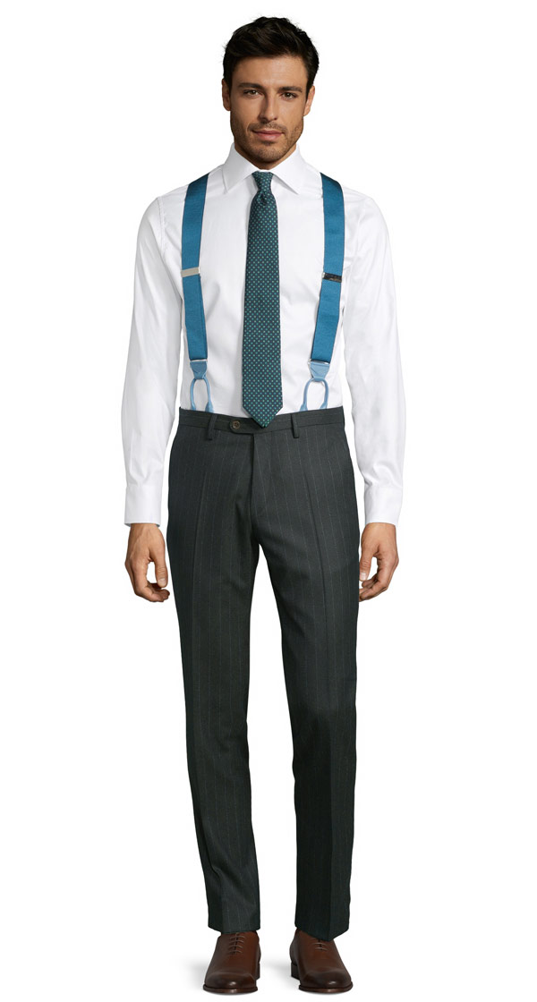 Blue Stripe Green Pants